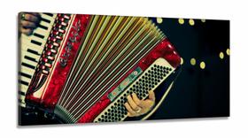 Quadro Play Acordeon Música Decorativoem Tecido Canvas 130x60 Quadro Play Acordeon Música Decorativoem Tecido Canvas 130x60