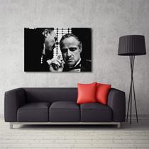 Quadro Poderoso Chefão decorativo Preto e Branco Tela em Tecid