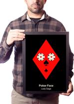 Quadro Poker Face Arte Lady Gaga Pôster Moldurado Quadro Poker Face Arte Lady Gaga Pôster Moldurado