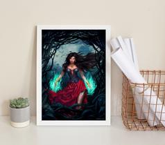 Quadro Pomba Gira Maria Farrapo 33x24cm - com vidro Quadro Pomba Gira Maria Farrapo 33x24cm - com vidro