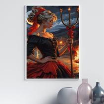 Quadro Pombagira 7 Saias 24X18Cm