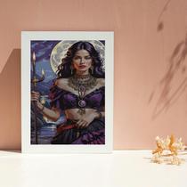 Quadro Pombagira Cigana 7 luas 24x18cm - com vidro Quadro Pombagira Cigana 7 luas 24x18cm - com vidro