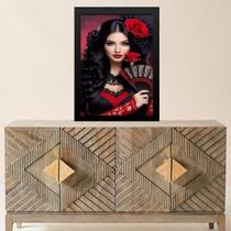 Quadro Pombagira Cigana Rosa Vermelha 45X34Cm