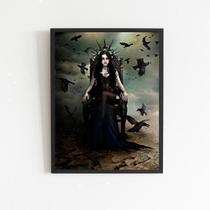 Quadro Pombagira Maria Quitéria 33X24Cm - Com Vidro Preta