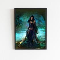 Quadro Pombagira Menina Do Mar 33X24Cm - Com Vidro Branca