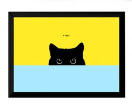 Quadro Pop Arte Decoração Foda Gato Preto 42x29cm Quadro Pop Arte Decoração Foda Gato Preto 42x29cm