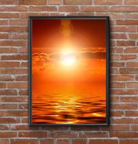 Quadro Pôr Do Sol Tamanho A3 Com Moldura E Acetato