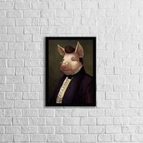Quadro Porco Nobre 33x24cm - com vidro