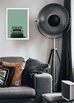 Quadro Porsche 911 Porshe com Vidro e Moldura Branca Tam:A4 Quadro Porsche 911 Porshe com Vidro e Moldura Branca Tam:A4