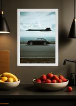 Quadro Porsche 911 SR-71 Blackbird Com Vidro Moldura Branca Tamanho:21cm x 30cm (A4)