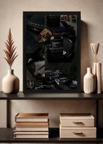 Quadro Porsche 911 Turbo com Vidro e Moldura Preta Tam:A4 Quadro Porsche 911 Turbo com Vidro e Moldura Preta Tam:A4