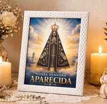 Quadro Porta Retrato Nossa Senhora Aparecida Católico Decorativo Coleção Fé Viva Quadro Porta Retrato Nossa Senhora Aparecida Católico Decorativo Coleção Fé Viva