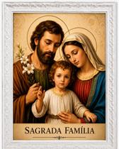 Quadro Porta Retrato Sagrada Família Católico Decorativo Coleção Fé Viva Quadro Porta Retrato Sagrada Família Católico Decorativo Coleção Fé Viva