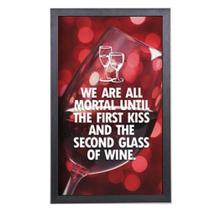 Quadro Porta Rolhas 50x31cm We are all mortal Woodart.