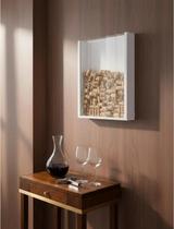 Quadro Porta Rolhas de Vinho Champanhe Tampinhas Decorativo de Parede - Branco Laca Quadro Porta Rolhas de Vinho Champanhe Tampinhas Decorativo de Parede - Branco Laca