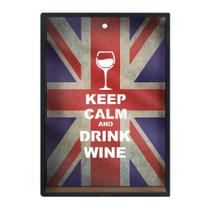 Quadro Porta Rolhas Drink Wine - Reino Unido - Maison De Lele