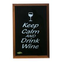 Quadro Porta Rolhas "Keep Calm And Drink Wine" Woodart.