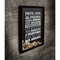 Quadro Porta Rolhas Nesta Casa... - Quadro Novo