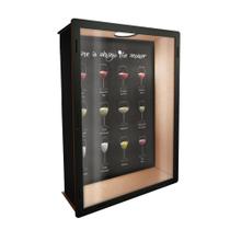 Quadro Porta Rolhas P em MDF Tipos de Vinho - Maison de LELE