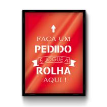 Quadro Porta Rolhas Vinho - Moldura Decorativa G para Sala - Faça Um Pedido - Suporte MDF