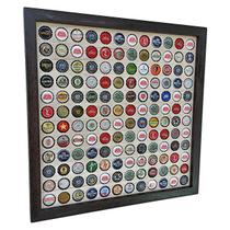 Quadro Porta Tampas Tampinhas Cerveja - Linha Master Preto 144 Decoração Churrasqueira