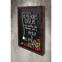 Quadro Porta Tampinhas As Melhores Cervejas 2 - Quadro Novo