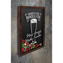 Quadro Porta Tampinhas Brindo a Casa 2 - Quadro Novo
