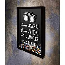 Quadro Porta Tampinhas Brindo a Casa - Quadro Novo