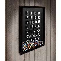 Quadro Porta Tampinhas Cerveja no mundo - Quadro Novo Quadro Porta Tampinhas Cerveja no mundo - Quadro Novo