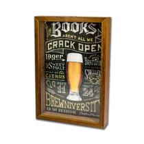 Quadro Porta Tampinhas de Cerveja Decorativo 32x22cm QCC0019 Quadro Porta Tampinhas de Cerveja Decorativo 32x22cm QCC0019