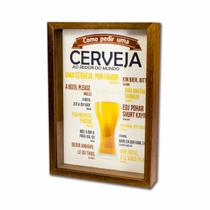 Quadro Porta Tampinhas de Cerveja Decorativo 42x32cm QCC0007