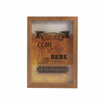 Quadro Porta Tampinhas de Cerveja Decorativo 42x32cm QCC0032 - Li Decor