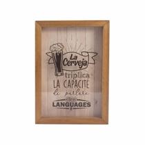 Quadro Porta Tampinhas de Cerveja Decorativo 42x32cm QCC0036