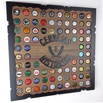 Quadro Porta Tampinhas De Cervejas Quadro Para Sala - Cervejas e Historias Nogal