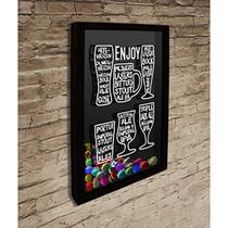 Quadro Porta Tampinhas Drink Good Beer - Quadro Novo Quadro Porta Tampinhas Drink Good Beer - Quadro Novo