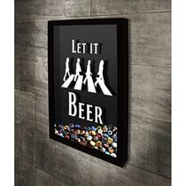 Quadro Porta Tampinhas Let it beer. - Quadro Novo Quadro Porta Tampinhas Let it beer. - Quadro Novo