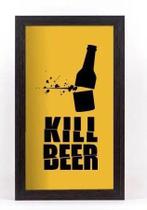 Quadro Porta Tampinhas Pequeno - Kill Beer - Amarelo 1039 Quadro Porta Tampinhas Pequeno - Kill Beer - Amarelo 1039