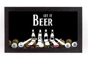 Quadro Porta Tampinhas Pequeno - Let it Be - 1041