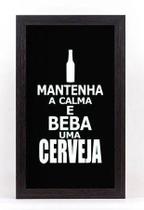 Quadro Porta Tampinhas Pequeno - Mantenha a Calma 1147 Quadro Porta Tampinhas Pequeno - Mantenha a Calma 1147