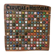 Quadro Porta Tampinhas Rustic - 150 - Cervejas E Histórias