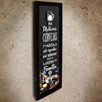 Quadro Porta Tampinhas Slim Melhores Cervejas - Quadro Novo Quadro Porta Tampinhas Slim Melhores Cervejas - Quadro Novo