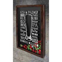 Quadro Porta Tampinhas Tipos de cerveja 2 - Quadro Novo