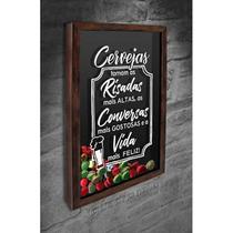 Quadro Porta Tampinhas Vida mais feliz - Quadro Novo