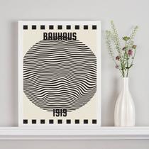 Quadro Poster Bauhaus - Bola Ondas 24x18cm - com vidro