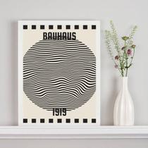 Quadro Poster Bauhaus - Bola Ondas 33X24Cm - Com Vidro