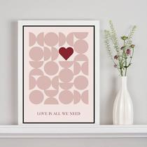 Quadro Poster Bauhaus Love - Coração 45x34cm Quadro Poster Bauhaus Love - Coração 45x34cm