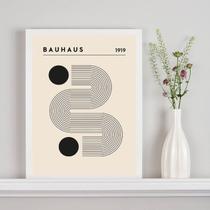 Quadro Poster Bauhaus Minimalista Bege 33x24cm