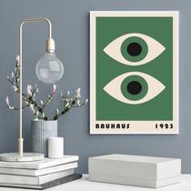 Quadro Poster Bauhaus - Olhos Verdes 24X18Cm - Com Vidro Quadro Poster Bauhaus - Olhos Verdes 24X18Cm - Com Vidro