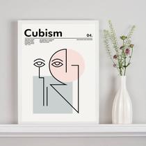 Quadro Poster Cubismo - Picasso 45x34cm - com vidro