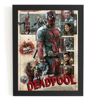Quadro Poster Deadpool Arte Tipo Retro Hq Comic Geek